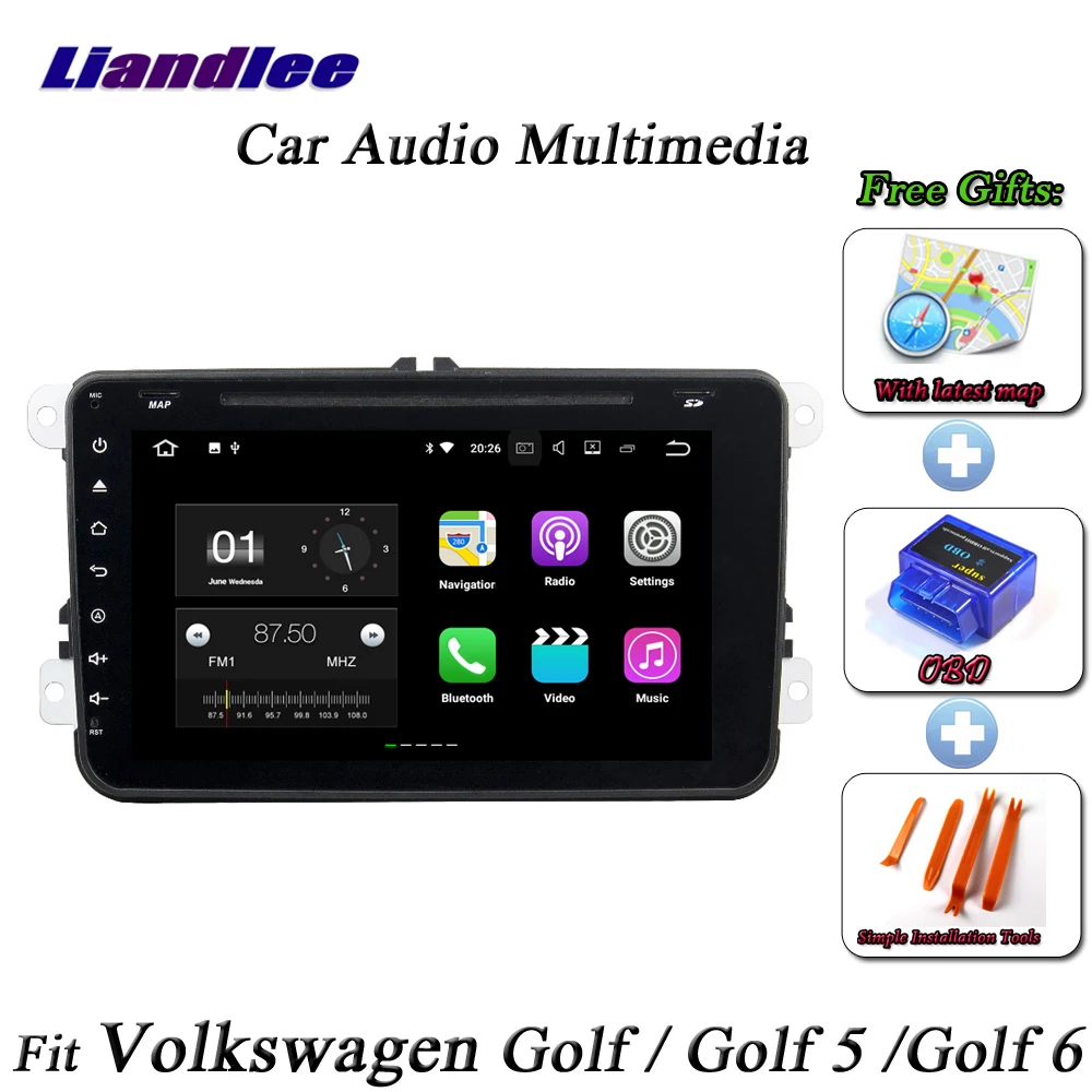 Sistema Multimediale Android Per Auto Per Volkswagen Golf 5/6 Radio Lettore Dvd Navigazione Gps Schermo Hd