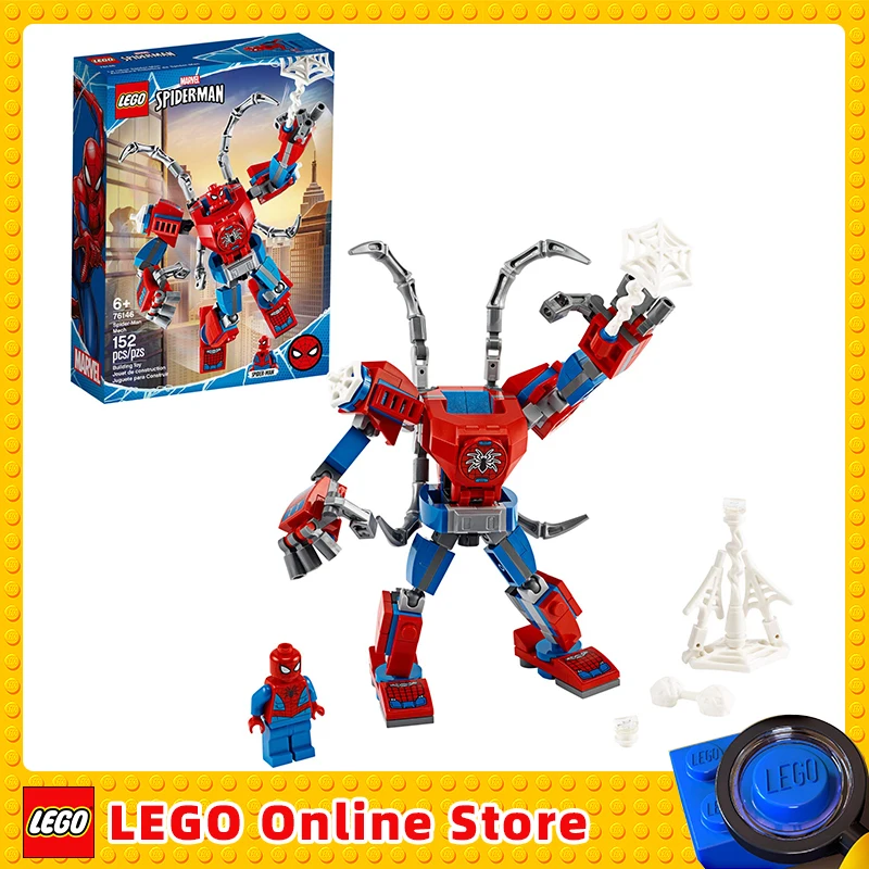 Lego Marvel Spider-Man: Mech 76146 Superhero Building Bricks Toy Playset Con Mech E Minifigure Kids Regalo Di Natale (152 Pezzi)