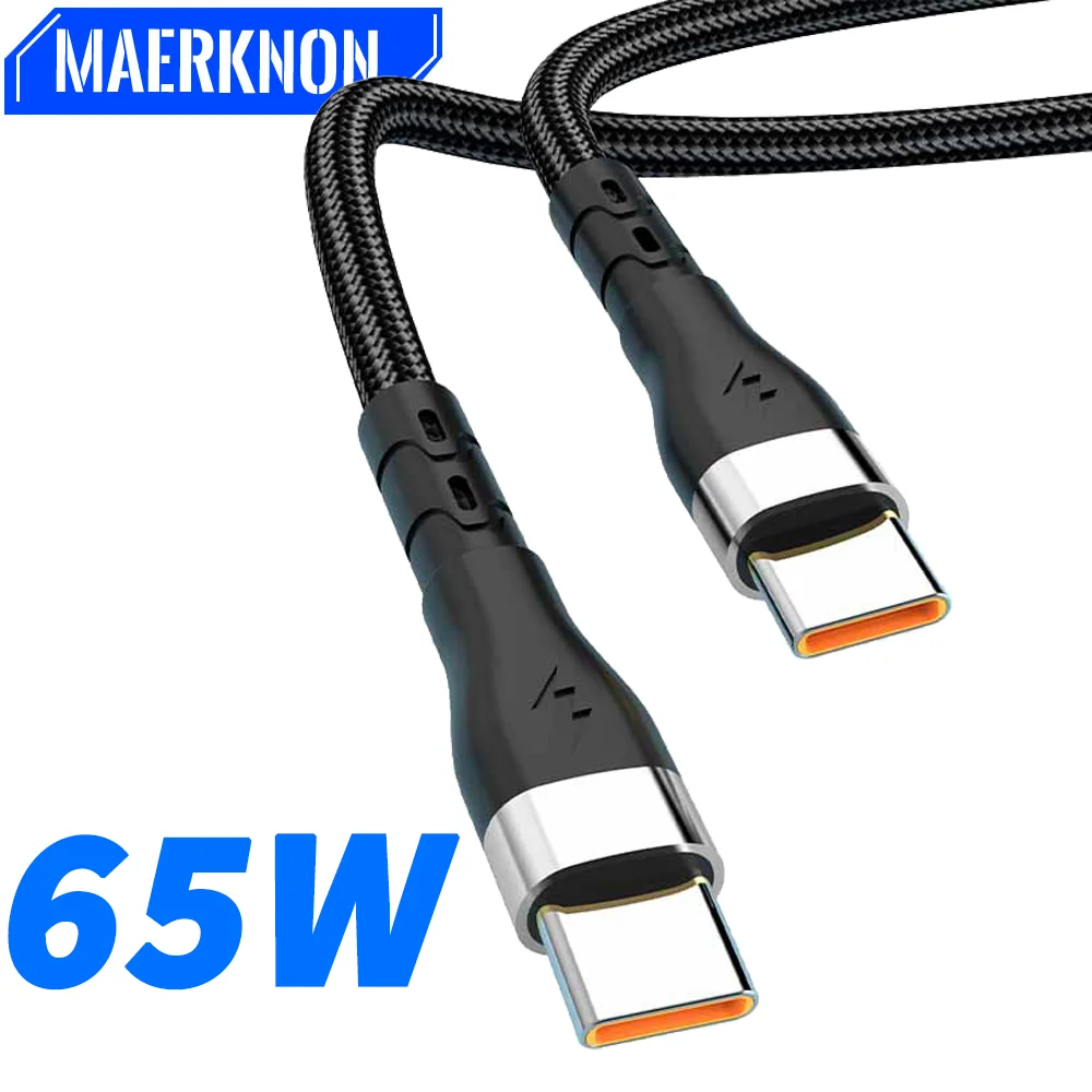 Cavo Usb C 65W Nylon Cavo Da Usb C A Usb C Cavo Di Ricarica Rapida Per Iphone 15/15 Pro/15 Pro Max Samsung Galaxy S23 S22 Xiaomi 13