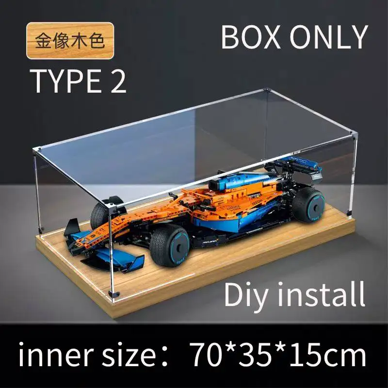 Scatola Solo 70X35X15Cm Scatola Portaoggetti Per Figurine In Acrilico Per Lego 42141 Mclaren F1 Scatola Espositiva In Acrilico Per Auto Scatola Traspa