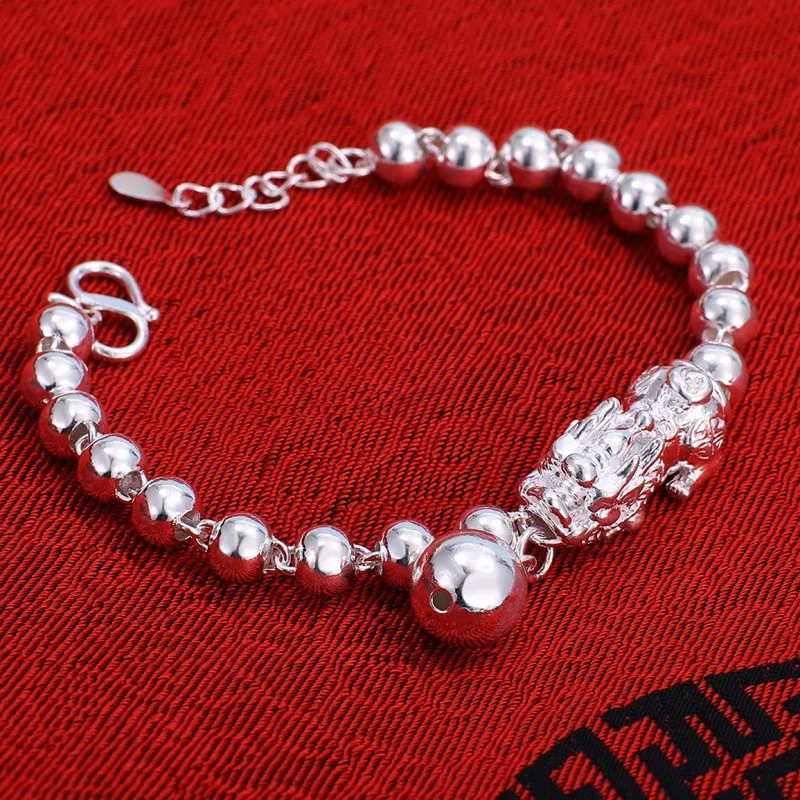 S990 Bracciale Da Donna In Argento Puro Bracciale Da Coppia Pixiu Fortunato Regalo Di Anno Benming Bracciale Da Uomo In Vero Argento Con Perline