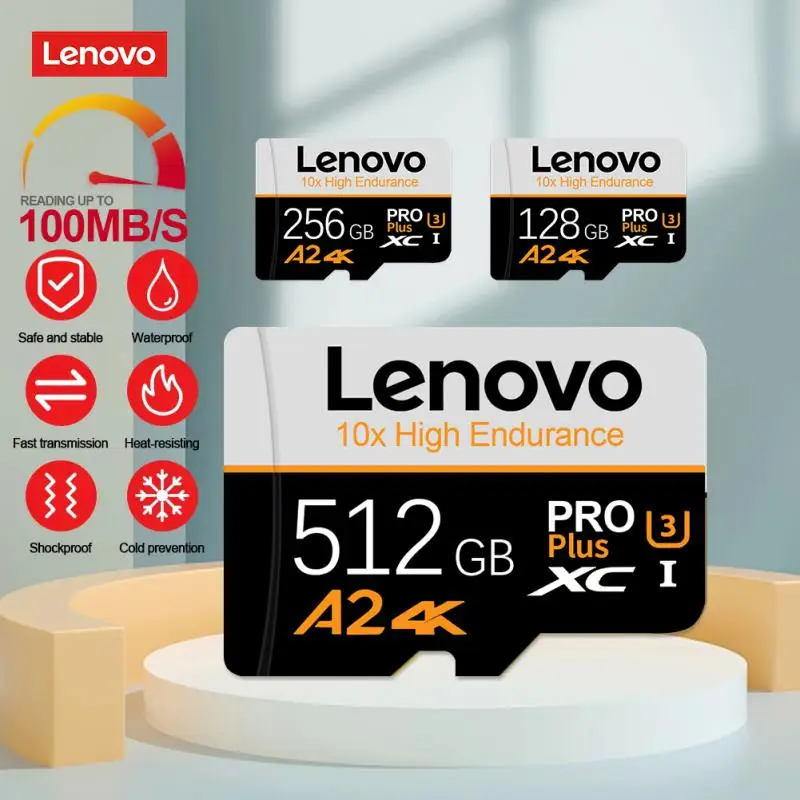 Lenovo Ultra Memory Card 2Tb Smart Card Fino A 100 Mb/S Flash Card 1Tb Class10 A2 Micro Tf Sd Card V30 Sd Card Per Nintendo Switch