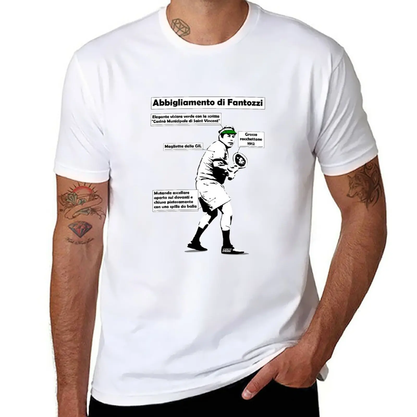 New Abbigliamento Di Fantozzi (Tennis) T-Shirt T-Shirt Short Cute Clothes Magliette Vuote Maglietta Firmata Da Uomo