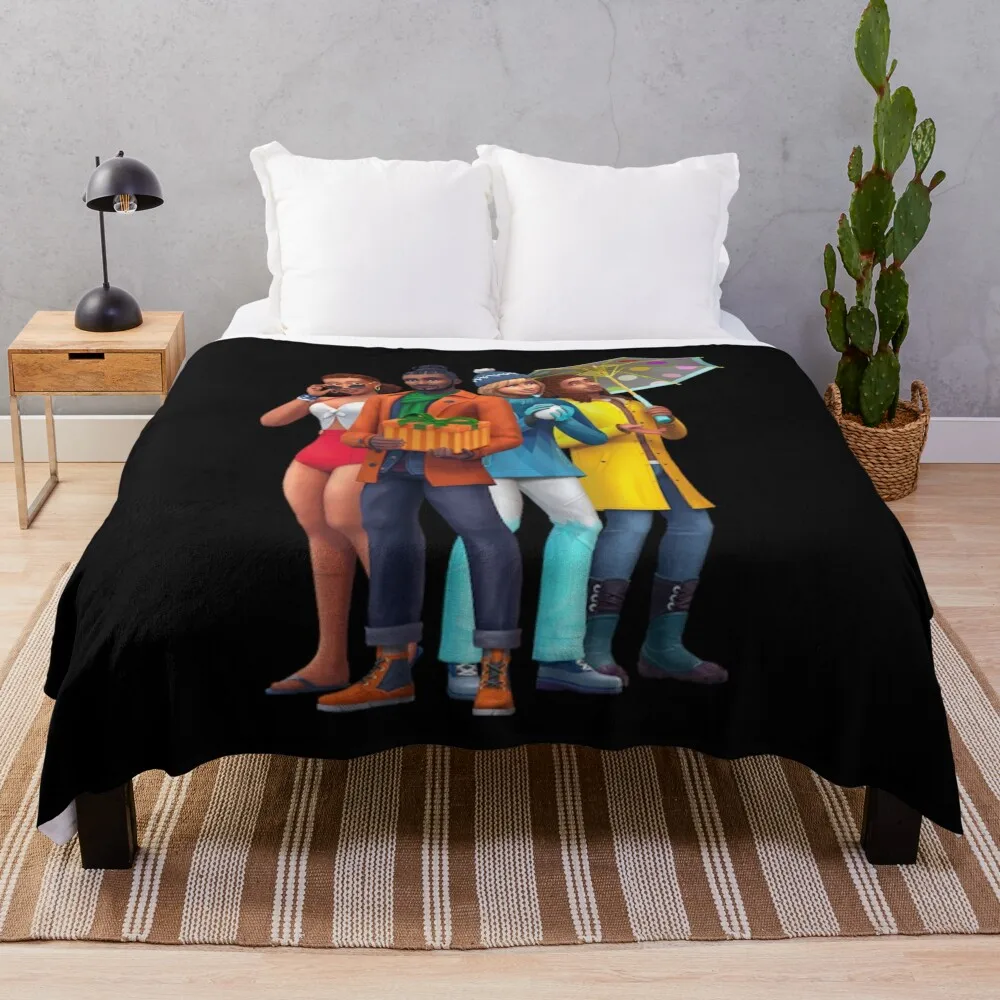Sims 4 Seasons Throw Blanket Coperte Termiche Regalo Personalizzate Di Grandi Dimensioni