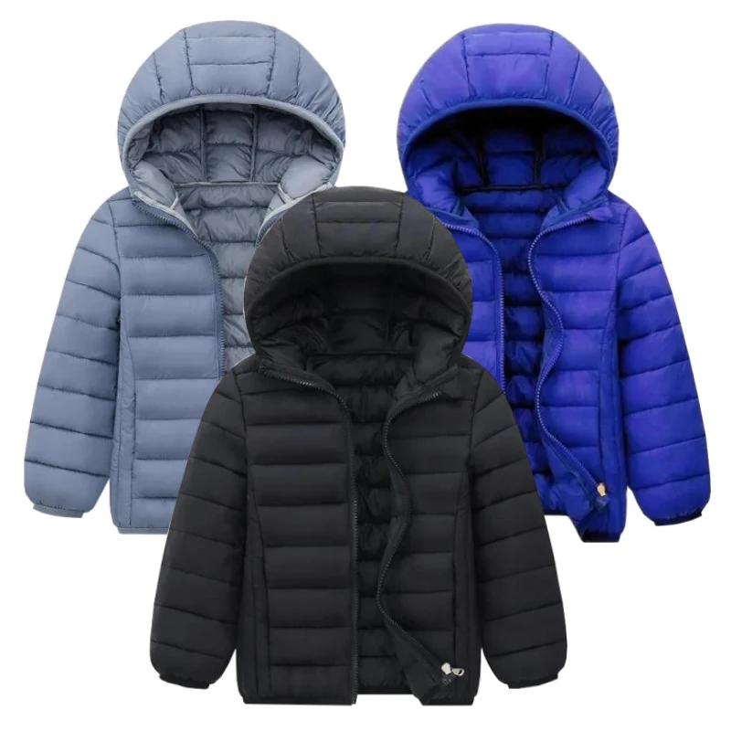 Bambini Ragazzi Ragazze Piumini Leggeri Con Cappuccio Cappotti Autunnali Bambini Capispalla Caldi Adolescenti Vestiti Casual 6-14 Anni Nuovo