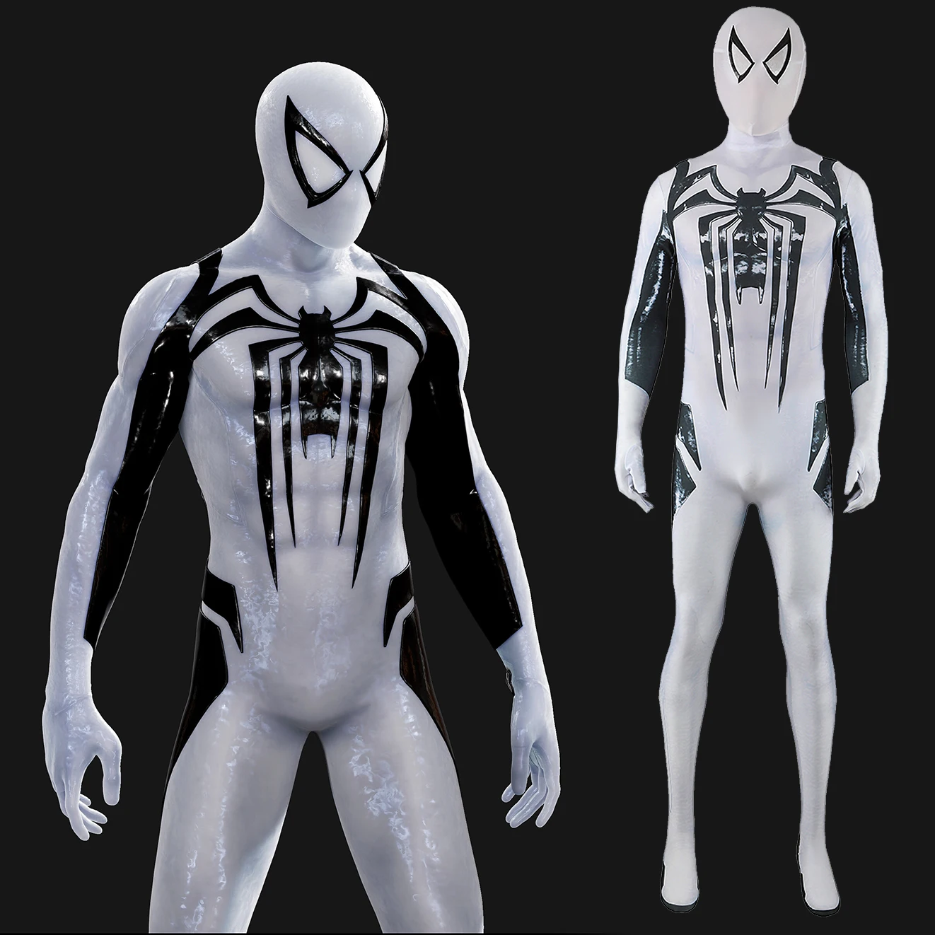 Ps5 Anti Venom Spiderman 2 Costume Cosplay Supereroe Veleno Symbiote Zentai Body Spiderman Spandex Abiti Costume Di Halloween