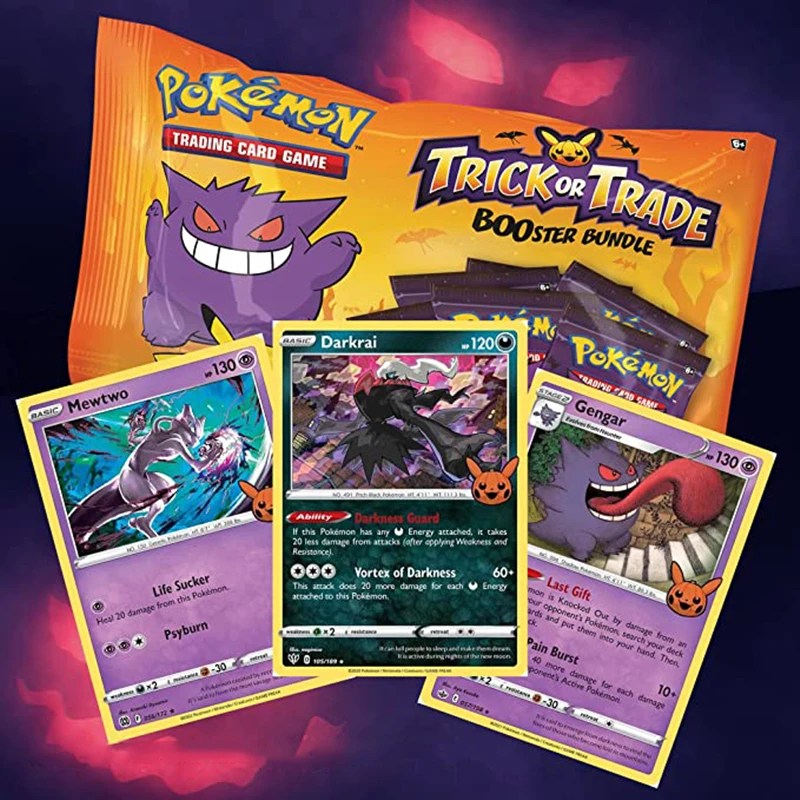 2022 Carte Pokemon Originali Halloween Trick O Trade Booster Bundle Gengar Pokemon Tcg Collezione Di Giochi Per Bambini Carte Proxy Ptcg