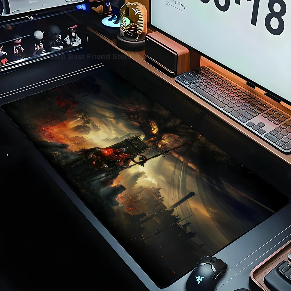 Tappetino Per Mouse Da Gioco Tappetino Da Scrivania Con Pad Accessori Da Gioco Prime Gaming Xxl E-Elden R-Ring Tappetino Per Tastiera Tappetino Imbott