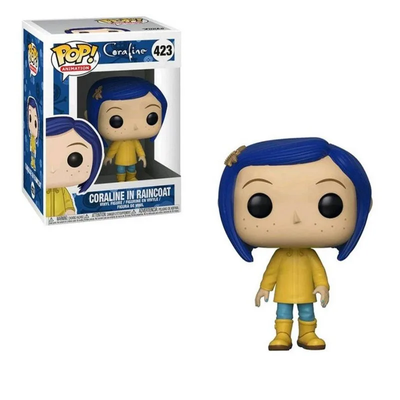 Funko Pop Disney #423 Coraline In Impermeabile Vinile Action Figure Giocattoli Da Collezione Coraline The Secret Door Dolls Regali Per Bambini