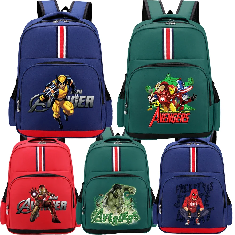 Bambini Marvels Spiderman Zainetto Ironman Hulk Zaino Adolescente Multifunzione Captain Zaini Viaggio Campeggio Computer Bag
