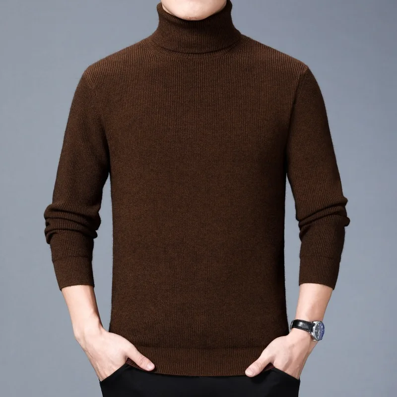 Mrmt 2024 Maglioni Da Uomo Casual Nuovi Di Zecca Camicia A Collo Alto Per Uomo Tinta Unita Caldo Maglione Da Uomo Lavorato A Maglia Maglioni Pullover 