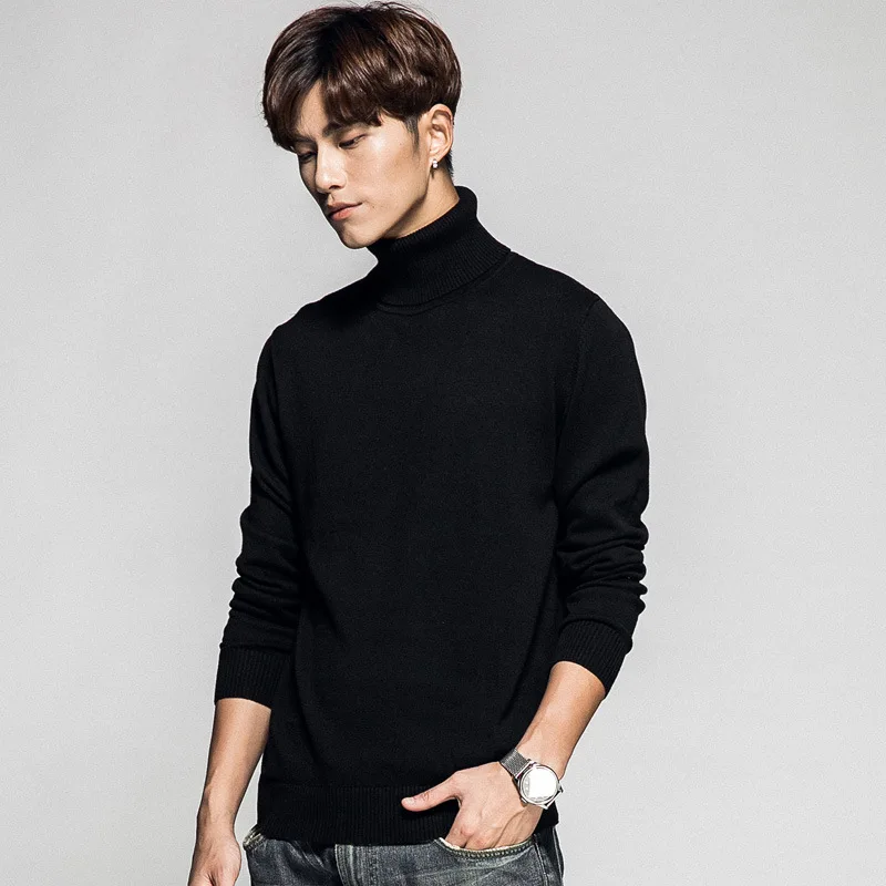 Mrmt 2024 Maglione Da Uomo Nuovo Di Zecca In Cotone Sottile Sottile Moda Maglione Dolcevita Pullover Per Top Maschili Maglione Casual Tinta Unita