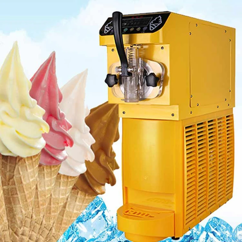 Vendita Calda Table Top Mini Soft Ice Cream Milkshake Distributore Automatico 1 Gusti Ice Cream Maker 16L/H