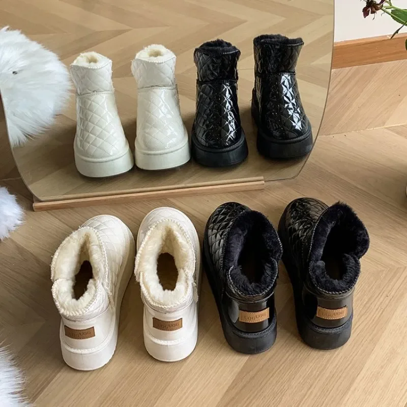 Stivali Da Neve Da Donna, Stivali Invernali Caldi In Peluche, Scarpe Basse Da Donna, Scarpe Casual Invernali, Stivaletti Da Donna