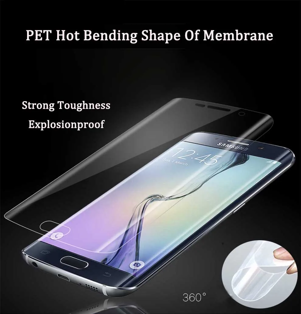 Proteggi Schermo In Pet Antigraffio Con Copertura Completa Per Samsung S6 Edge S7 Edge Pellicola Protettiva Antideflagrante