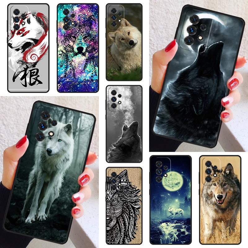 Custodia Per Telefono Growling Mountain Wolf Per Samsung Galaxy A52 A72 A73 A20E A21S A50 A70 A11 A12 A42 A31 A40 A51 A71 A32 A80 A91