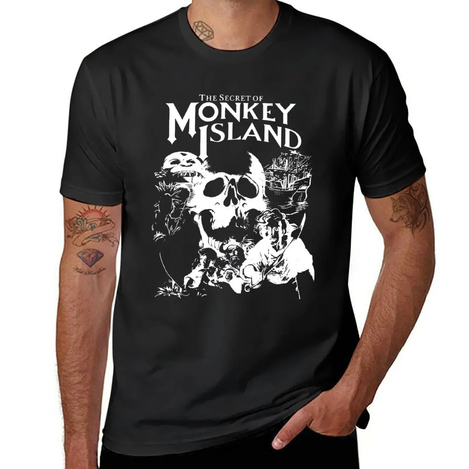 Novità The Secret Of Monkey Island T-Shirt Grafica T-Shirt Plus Size Top Mens T-Shirt Pack