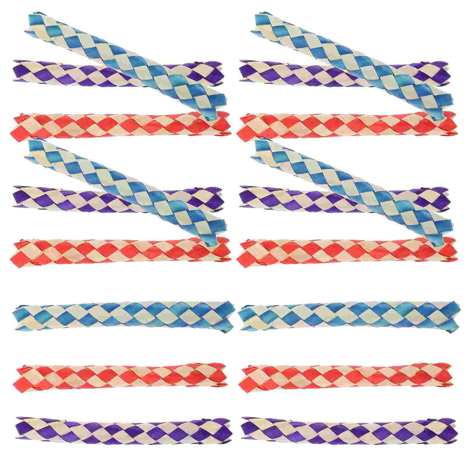 24 Pcs Pappagallo Rosicchiare Tubo Intrecciato Giocattolo Festa Di Compleanno Favore Pinata Filler Finger Trap (Confezione Da 24) Giocattoli Da Mastic