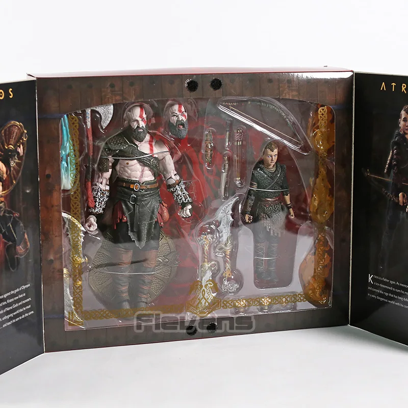 Neca God Of War Kratos & Atreus 7 Pollici Action Figure Con Accessori Model Figure Toy