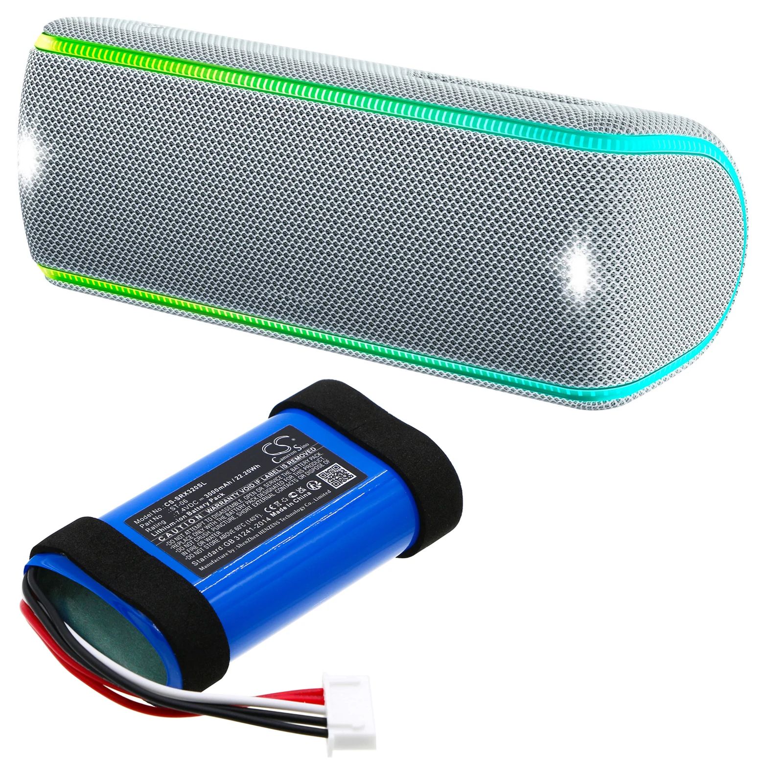 Cameron Sino 3000Mah Batteria Altoparlante St-06 Per Sony Srs-Xb31 Srs-Xb33 Srs-Xe300 St-06 Iaj002Na Id1057 St-06S