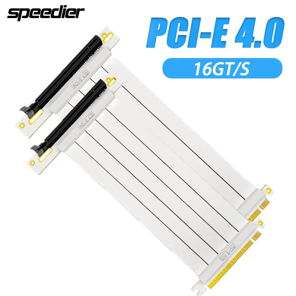 White Pcie 4.0 Riser Cable Vertical Gpu Mount Kit Scheda Display Verticale Pci Express X16 Gen4 Extender Card Per Gpu Serie Gtx Rtx