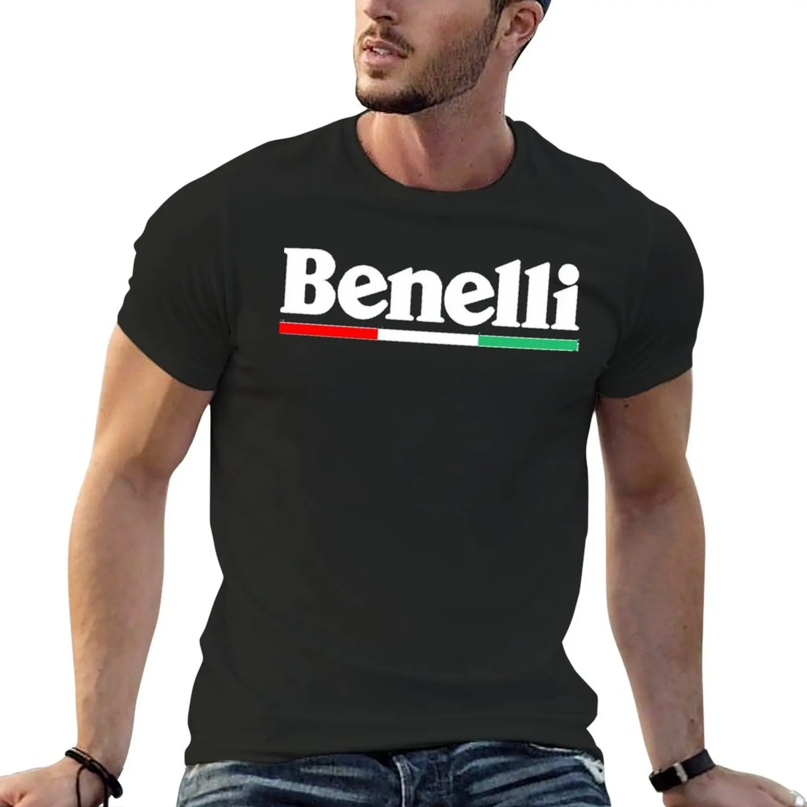 Benelli Essential T-Shirt Summer Top Summer Top Black T Shirt Mens T Shirt Graphic