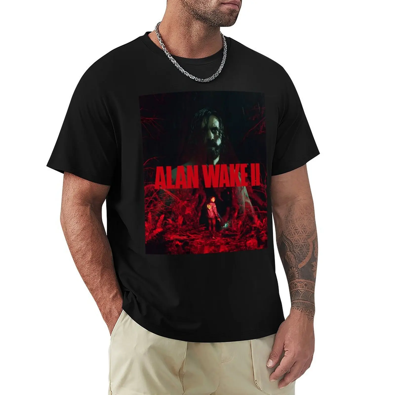 Alan Wake 2 Game, Alan Wake Ii Artwork T-Shirt Moda Coreana Camicetta Ad Asciugatura Rapida Sweat Magliette Grafiche Da Uomo