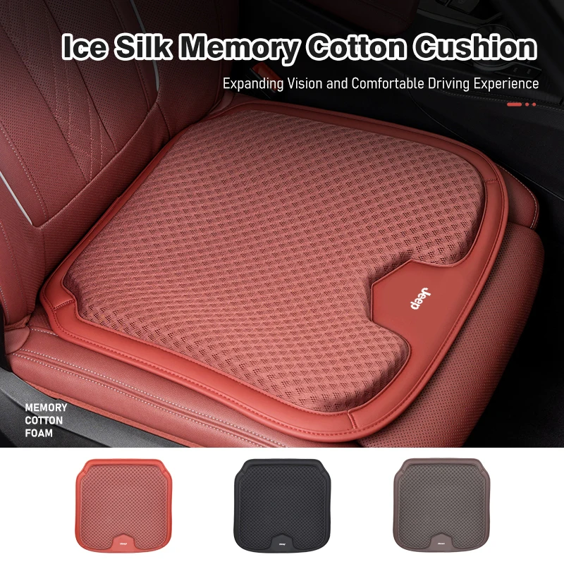 Per Jeep Car Seat Cover Cuscino Ice Silk Protector Soft Traspirante Grand Cherokee Compass Patriot Renegade Wrangler