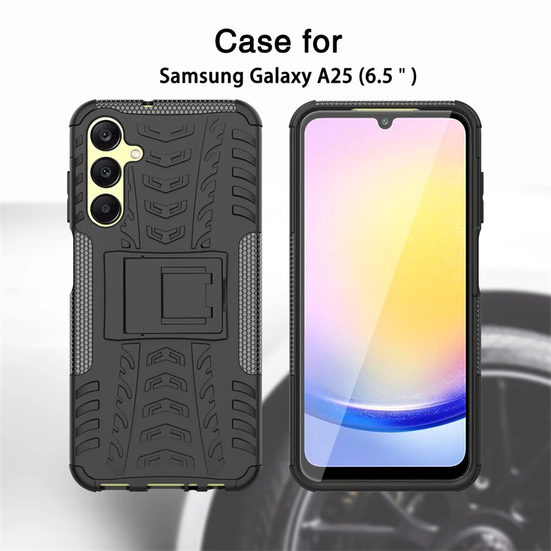 Per Samsung Galaxy A25 Custodia Armor Gomma Cavalletto Paraurti Custodia Per Pc Per Samsung Galaxy A25 A35 A55 Cover Per Samsung Galaxy A25 5G