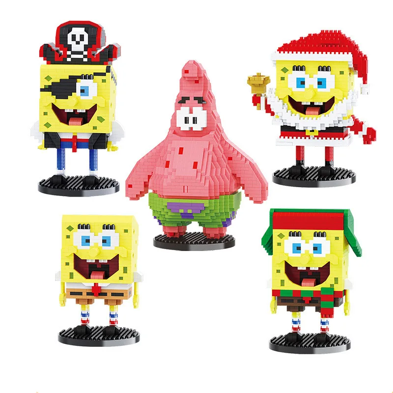 Balody Spongebob Micro Building Blocks Patrick Star Spongebob Squarepants Modello Mini Brick Figure Toys Per Regalo Di Natale