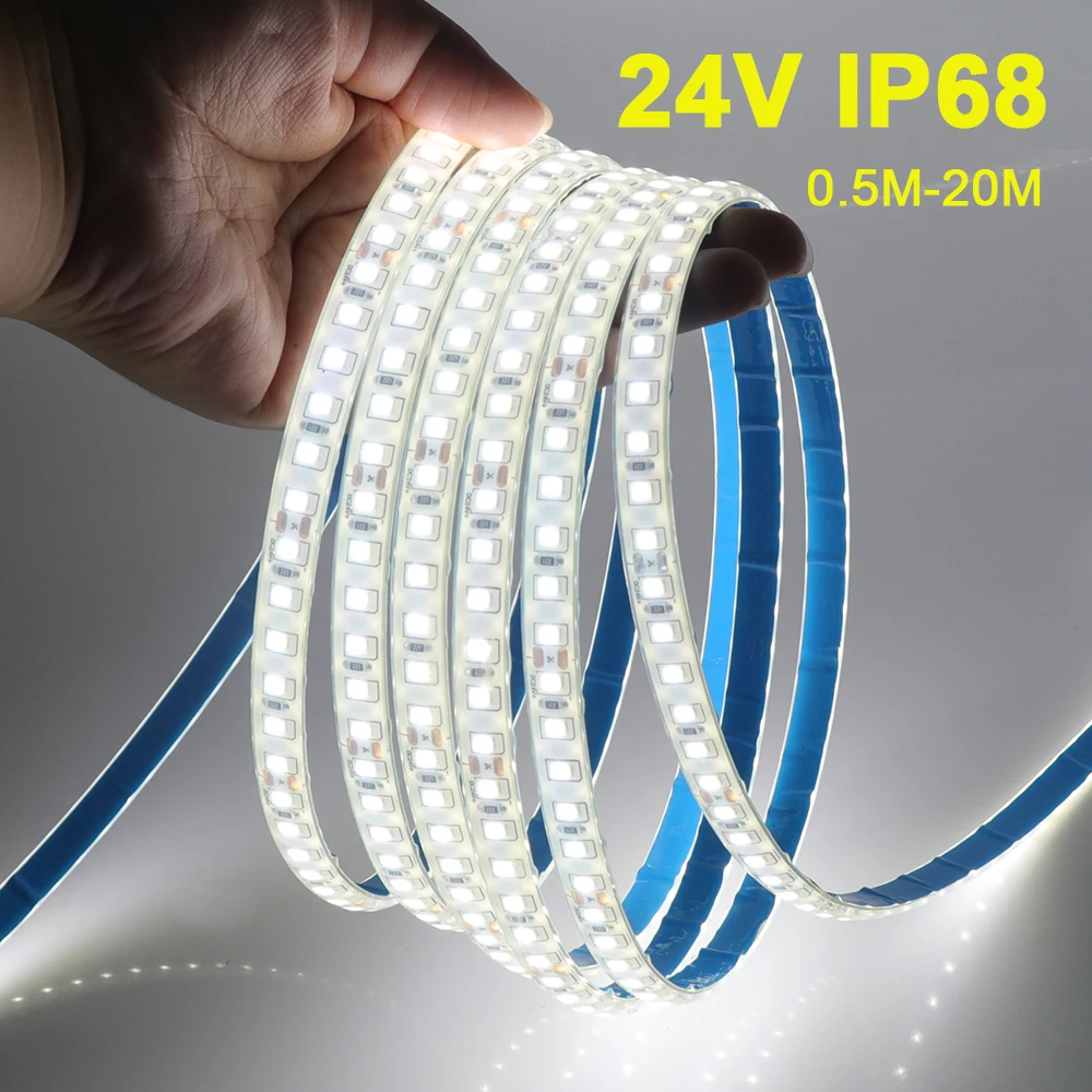 24V 2835 Led Strip Lights Ip68 Impermeabile 120 Led Tape Ribbon Diode 5M 10M 15M 20M Flessibile Outdoor Garden Decor Led Strip