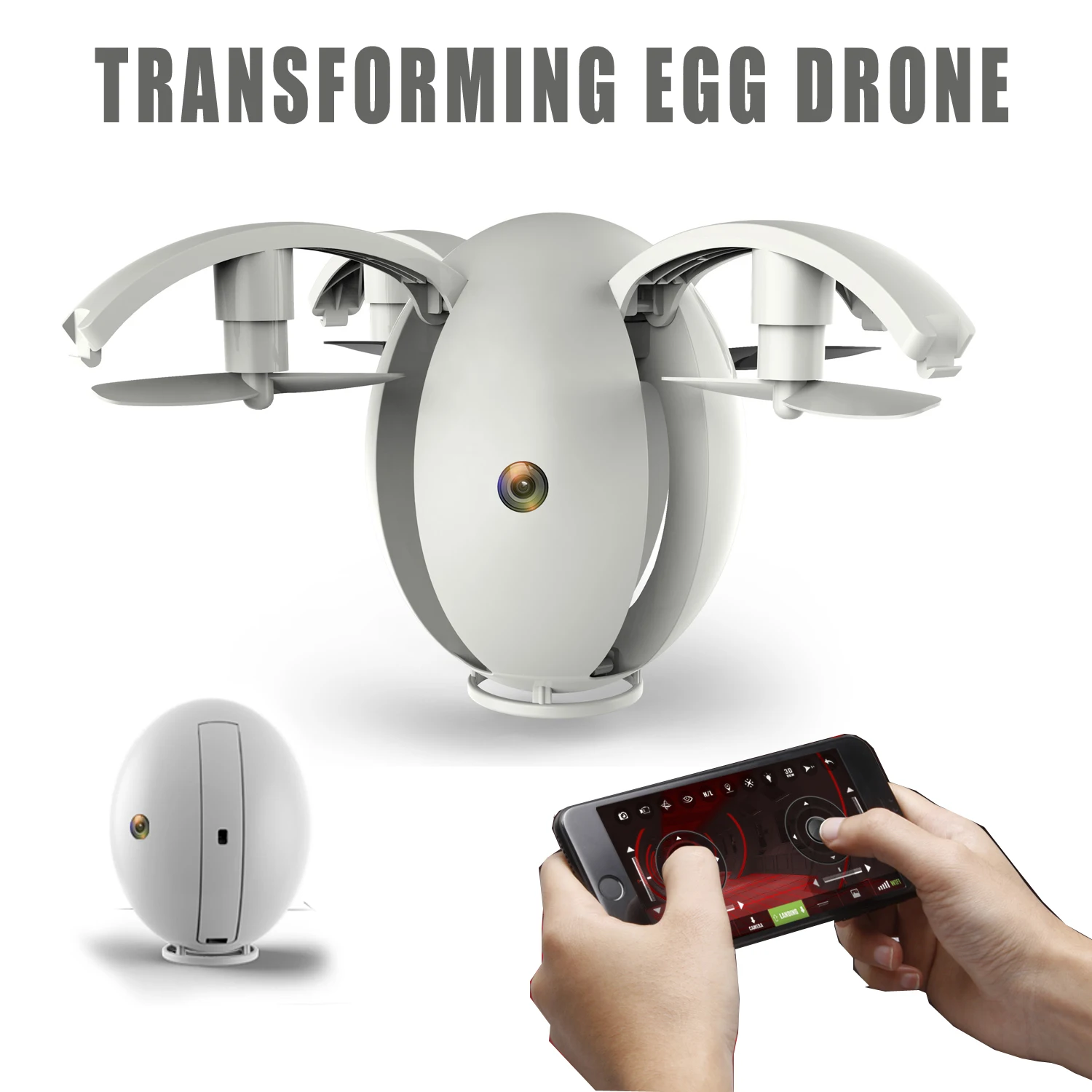 Kaideng K130 Rc Drone Pieghevole Trasformabile Egg Drone 2.4G Selfie Droni Rc Quadcopter 480P Wifi Fpv Altitude Hold 3D Flips Rtf