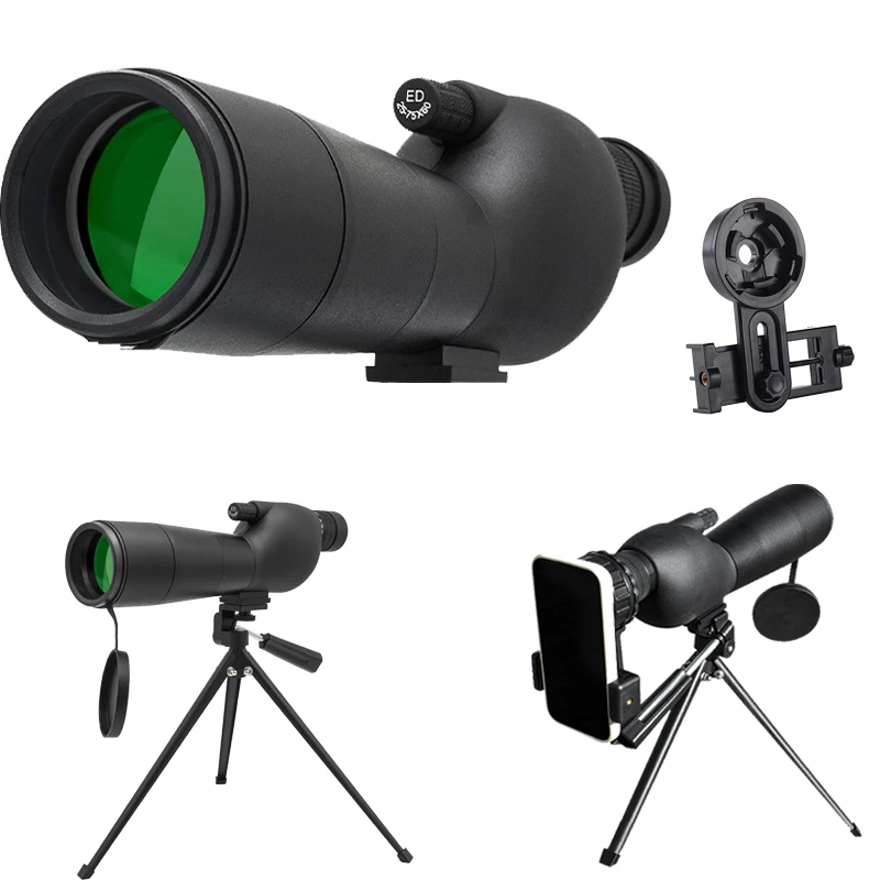 25-75X60 Zoom Spotting Scope Bak4 Prisma Impermeabile Anti-Appannamento Ed Lens Telescopio Campeggio Birdwatching Caccia Con Treppiede