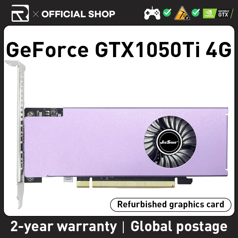 Jieshuo Nvidia Gtx 1050Ti 4Gb 768Sp Scheda Grafica Video Gddr5 128Bit Gpu Gtx1050Ti 4G Per Pc Desktop Games Office 1050Ti Gtx