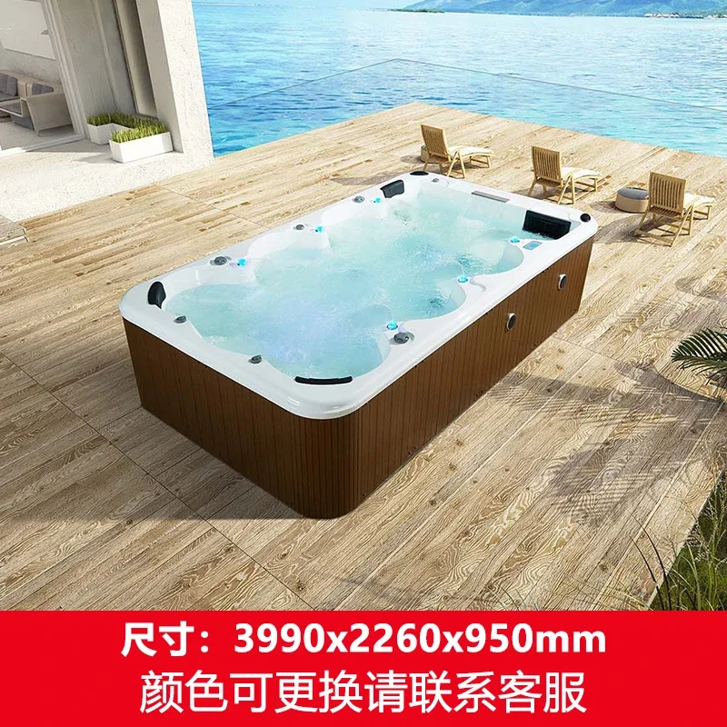 Lusso Multi Persona Jacuzzi Vasca Da Bagno Villa Casa Termostatica Surf Piscina Acrilico Indipendente Grande Piscina A Bolle