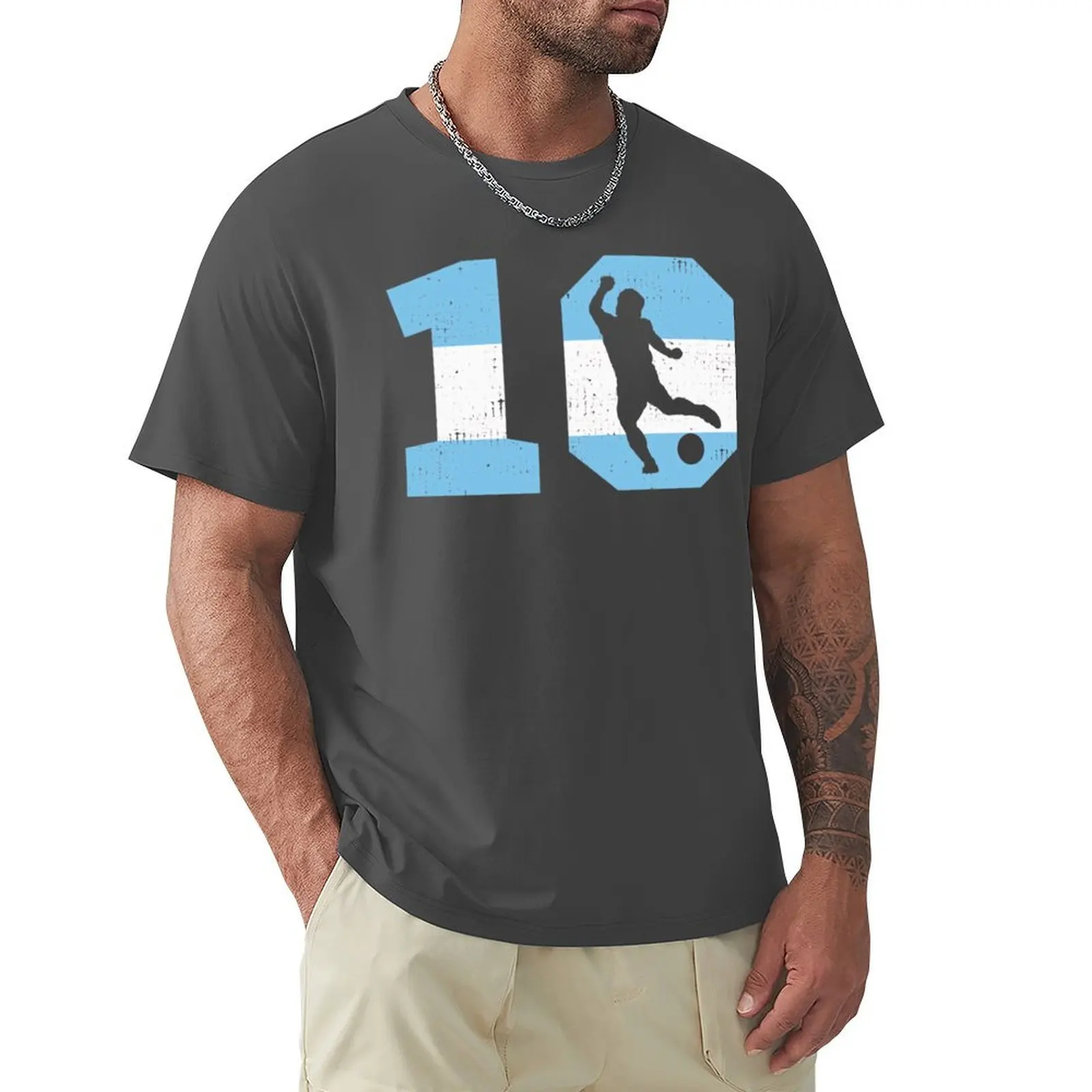 Argentina/Eldiego 10 T-Shirt Cute Top Plus Size Top T-Shirt Da Uomo