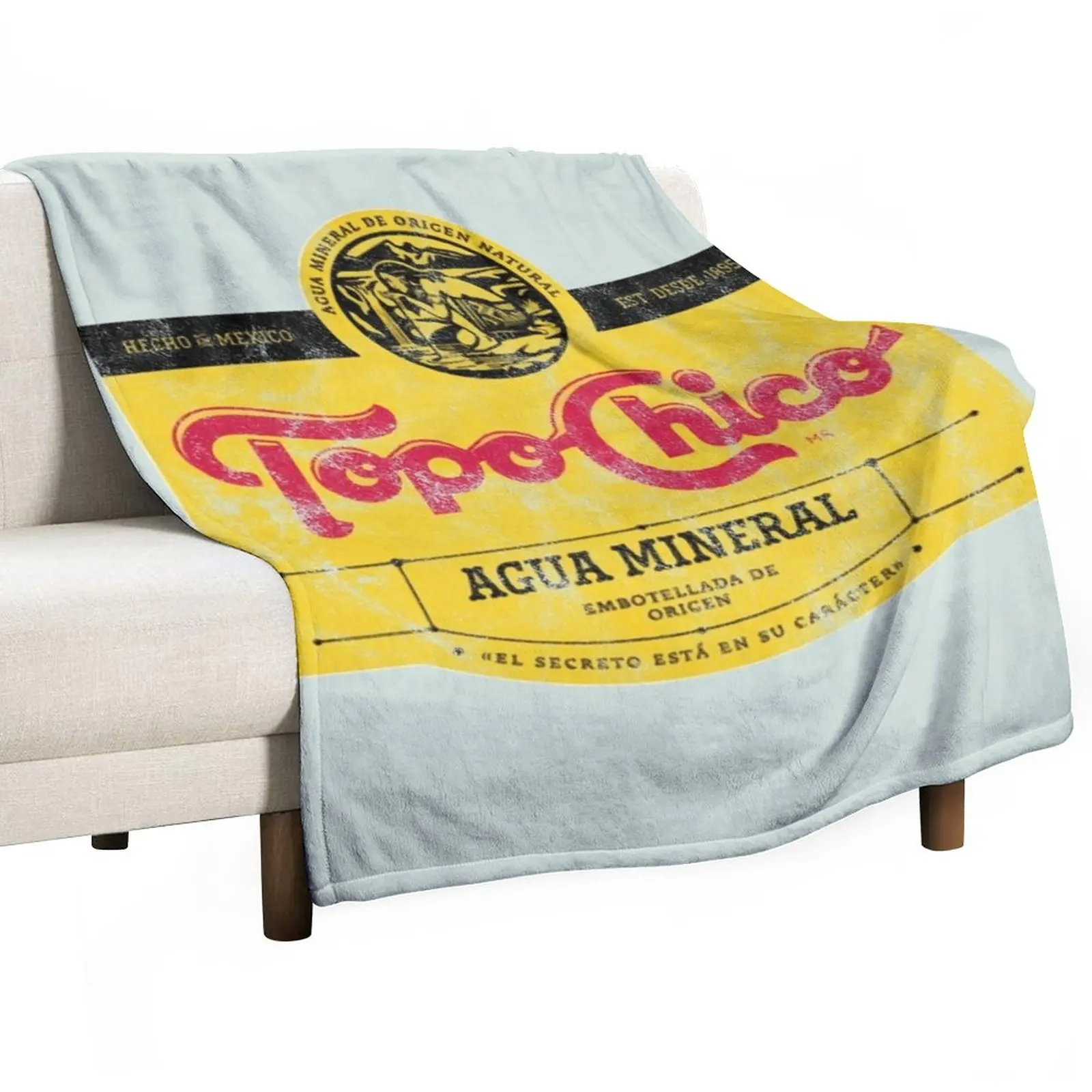 Topo Chico Agua Minerale Indossato E Lavato Logo (Acqua Minerale Frizzante) Coperta Decorativa Coperte Coperta Carina