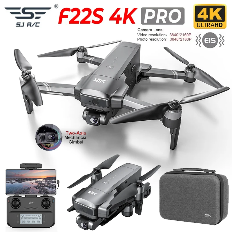 Sjrc F22 / F22S 4K Pro Gps Drone 4K Quadcopter Rc Professionale Con Fotocamera Gimbal Stabilizzato A 2 Assi 5G Wifi Fpv Dron Vs F11S 4K