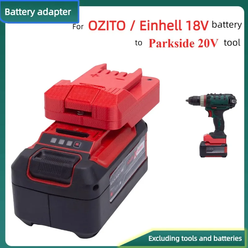 Per Convertitore Batteria Ozito/Einhell 18V Per Adattatore Batteria Per Trapano A Batteria Parkside 20V (Solo Adattatore)