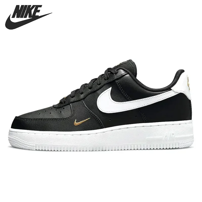 Nike-Air Force 1 Basses Pour Femme Et Femme, Chaussures De Skateboard, Confortables, Unisexe, Essentielles, Noires