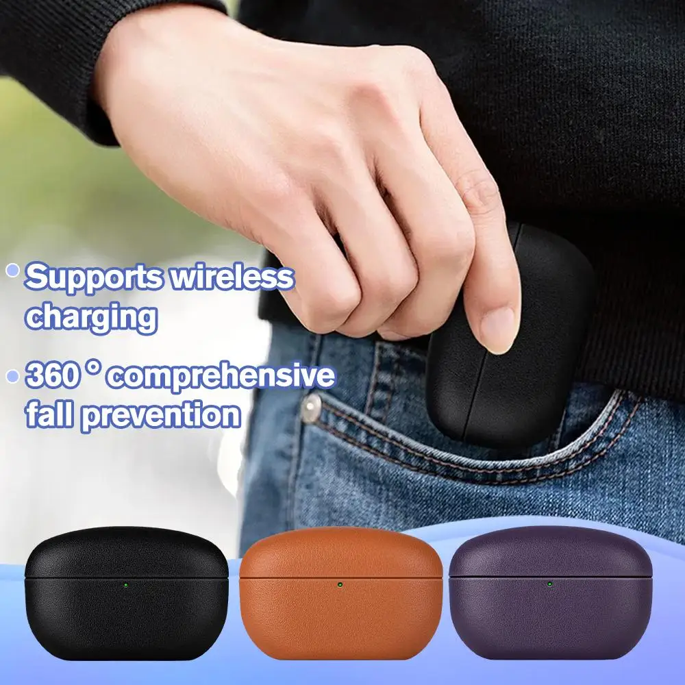 Per Il Wf-1000Xm5 Auricolare Bluetooth Wf Fatto A Mano In Pelle Di Lusso 1000 Xm5 Cover V3E9