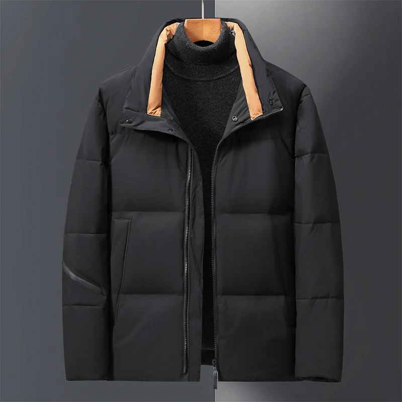 Piumino Invernale Di Alta Qualità Moda Uomo Spesso Caldo Parka Da Neve Marca Piumino D'Anatra Bianco Piumino Invernale Nero Da Uomo
