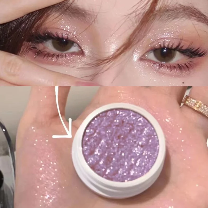 2024 Nuovo Ombretto Monocromatico Opaco Fine Sparkle Pearl Foglio Brillante Colore Tono Rosa Personalità Quotidiana Ombretto Viola