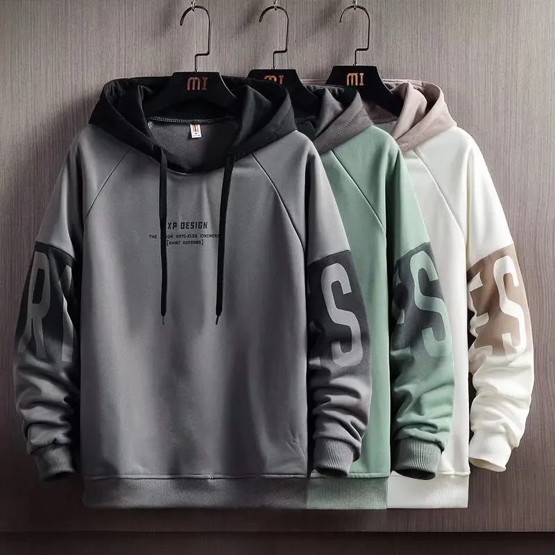 Felpe Con Cappuccio Da Uomo Primavera Autunno Kpop Fashion Harajuku Felpe Con Stampa Lettera Felpe Uomo Streetwear Trend Abbigliamento Uomo Felpe Con 