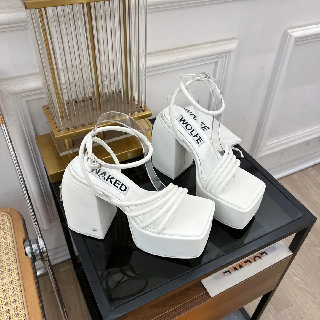 Scarpe Da Donna Naked Fashion Wolfe Jada Platform Sandals Logo Brand Vipol 9992403250942