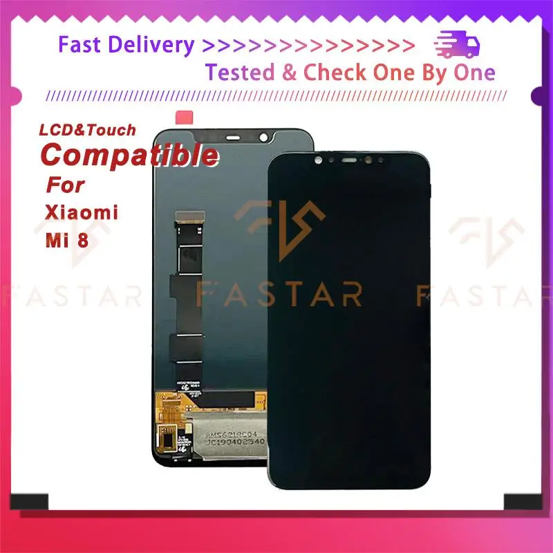 6.21 "Oled Per Xiaomi Mi8 Display Lcd Touch Digitizer Assembly Sostituzione Dello Schermo Del Telefono Xiaomi Mi 8 Lcd