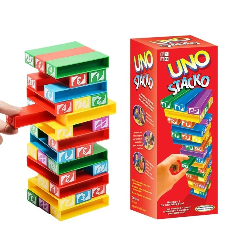 Stacko Uno Giochi Da Tavolo Per Carte Intrattenimento Per La Famiglia Poker Party Puzzle Per La Prima Educazione Giocattoli Impilati Carte Da Gioco Re
