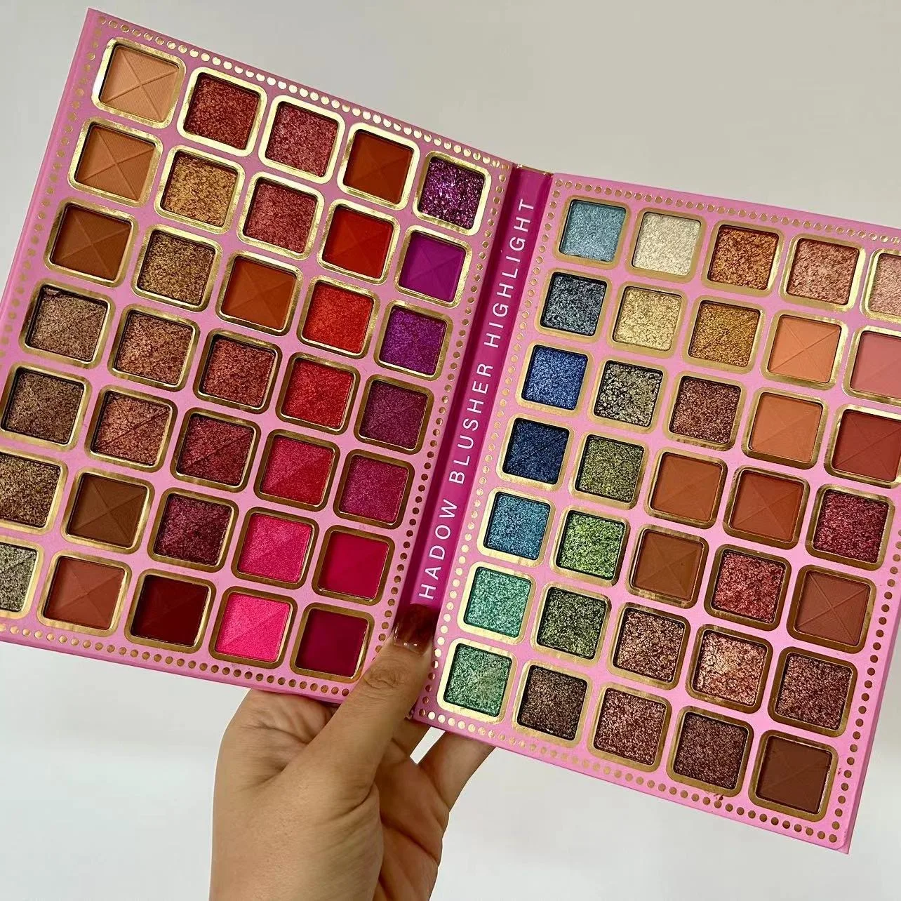 70 Colori Rosa Ombretto Tavolozza Pigmentato Pressato Polvere Luccicante Ombretto Opaco Glitter Stage Party Eyeshadow Palette Girl