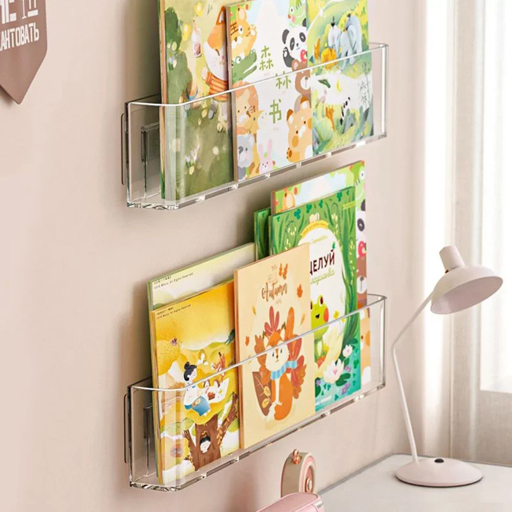Espositore Per Libri Scaffale Per Libri Immagine In Acrilico Appeso A Parete Per Bambini Dietro La Porta Lettura Di Riviste Trasparenti