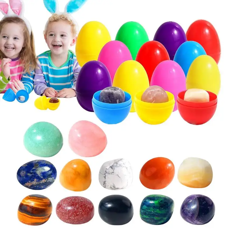 Filler Per Uova Di Pasqua Pietre 12 Pezzi Cestini Di Pasqua Educativi Stuffers Riempitivi Uova Di Pasqua Riempite A Sorpresa Con Minerale Naturale